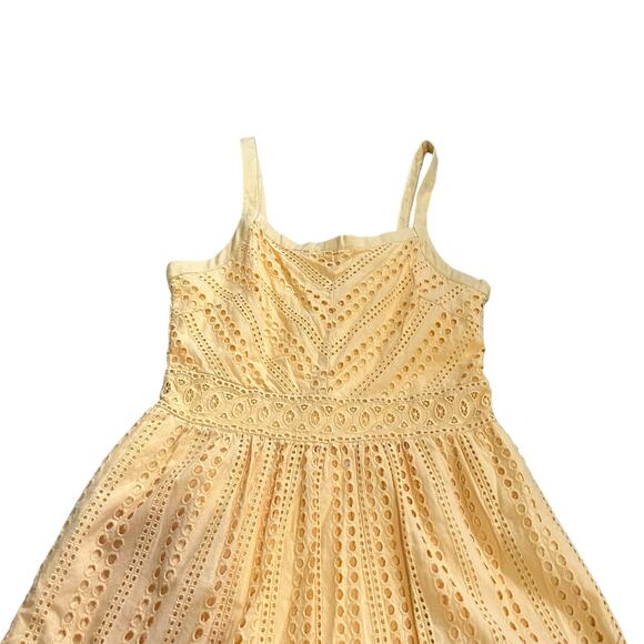 Skies are Blue Sunshine yellow eyelet layered sun dress women's size xs NWT - Picture 3 of 8